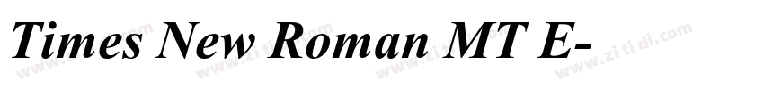 Times New Roman MT E字体转换